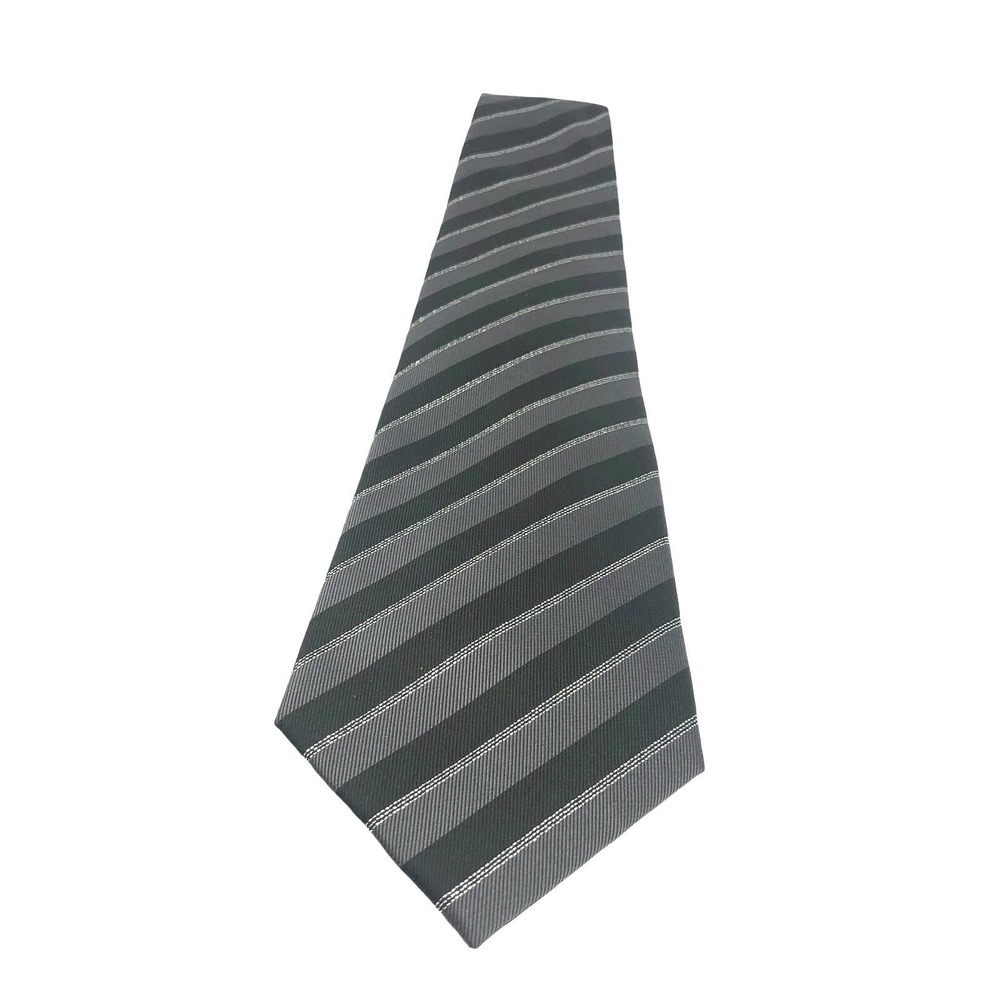 Black and Gray 100% Silk Tie
